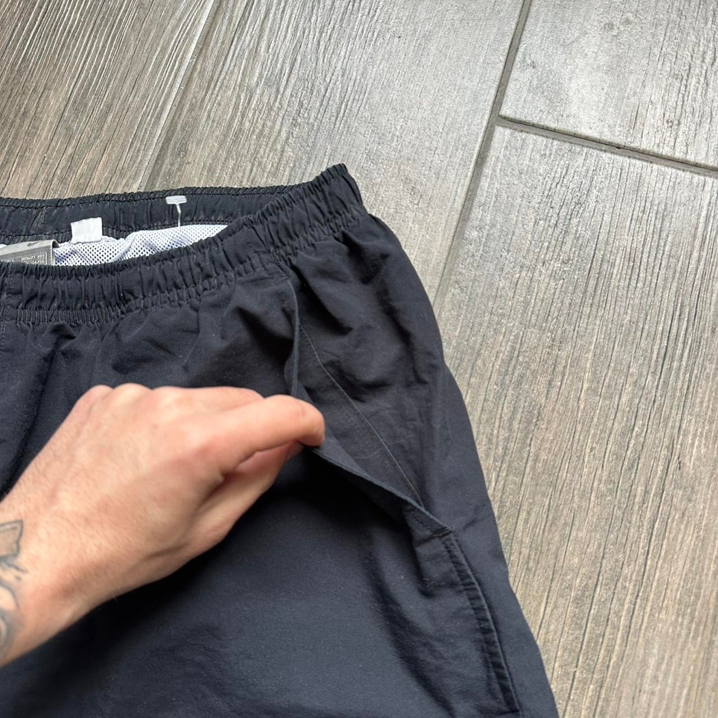 Nike black shorts with white