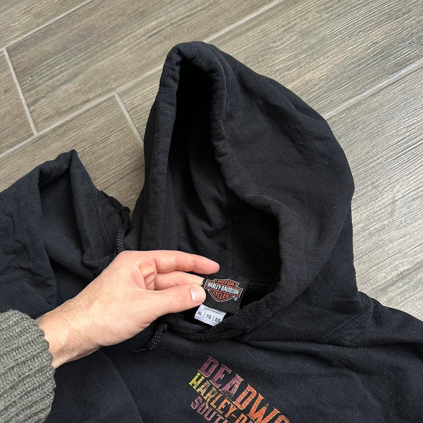 Harley Davidson black baggy XL hoodie