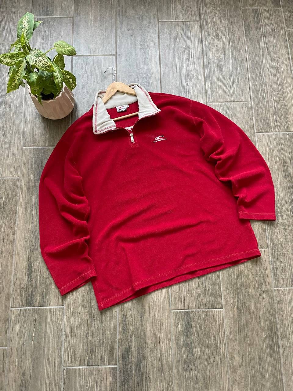 Oneill red zip fleece surf jumper