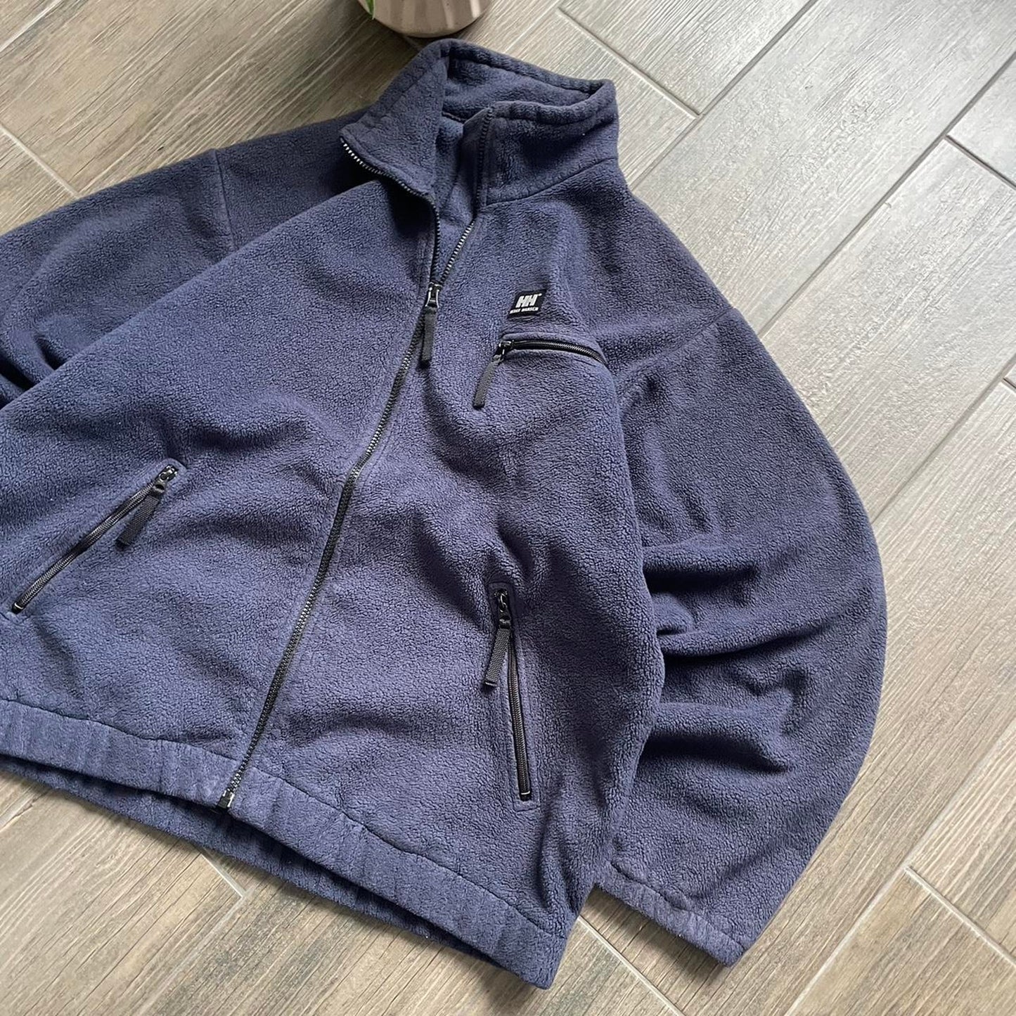 Helly Hansen fleece zip winter navy y2k baggy jumper