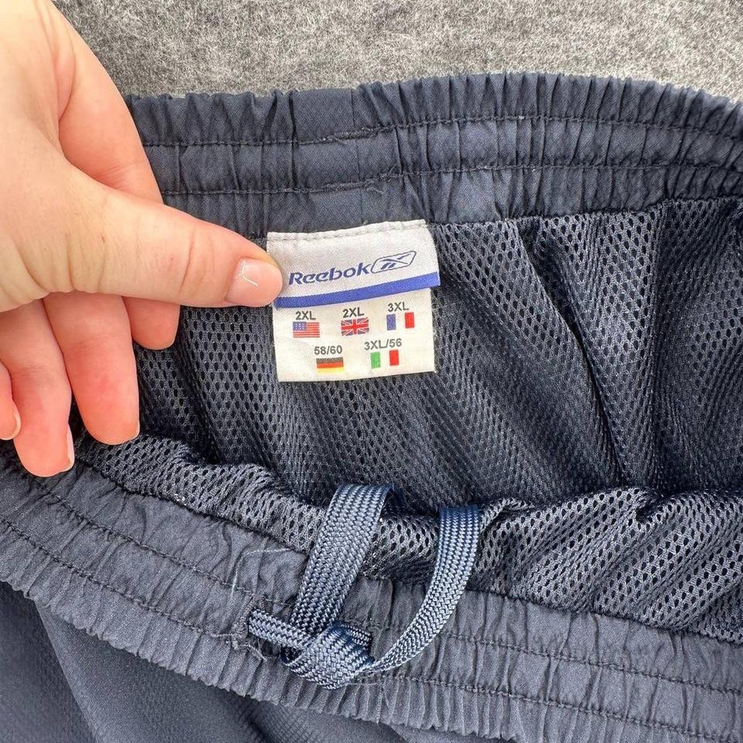 Y2k reebok navy blue shorts