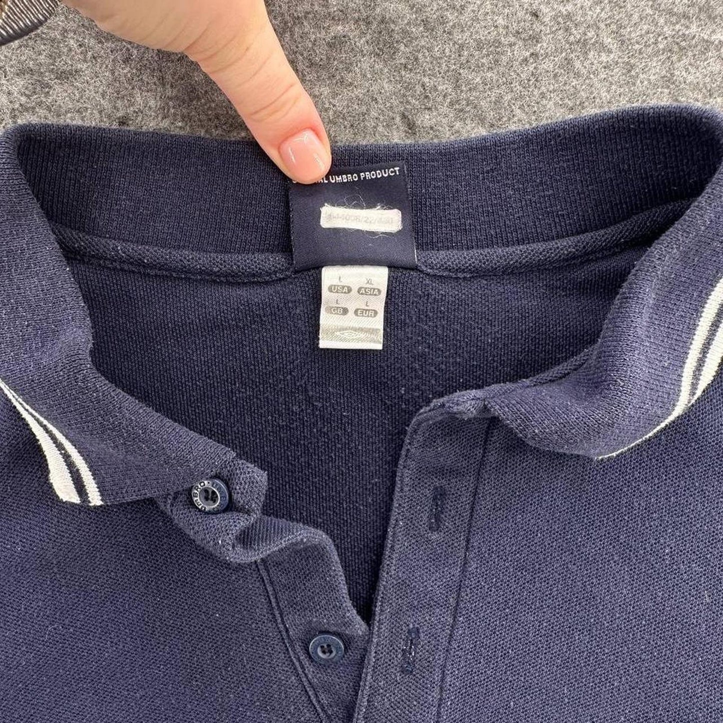 Umbro navy blue polo shirt