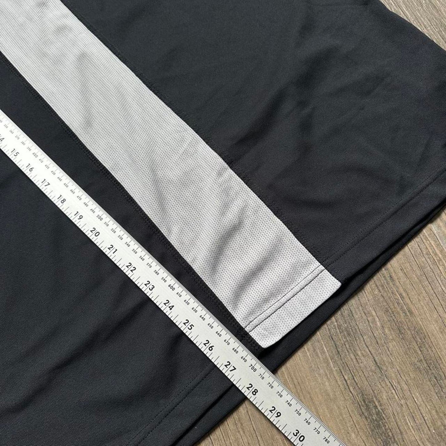 Adidas black and grey striped t-shirt