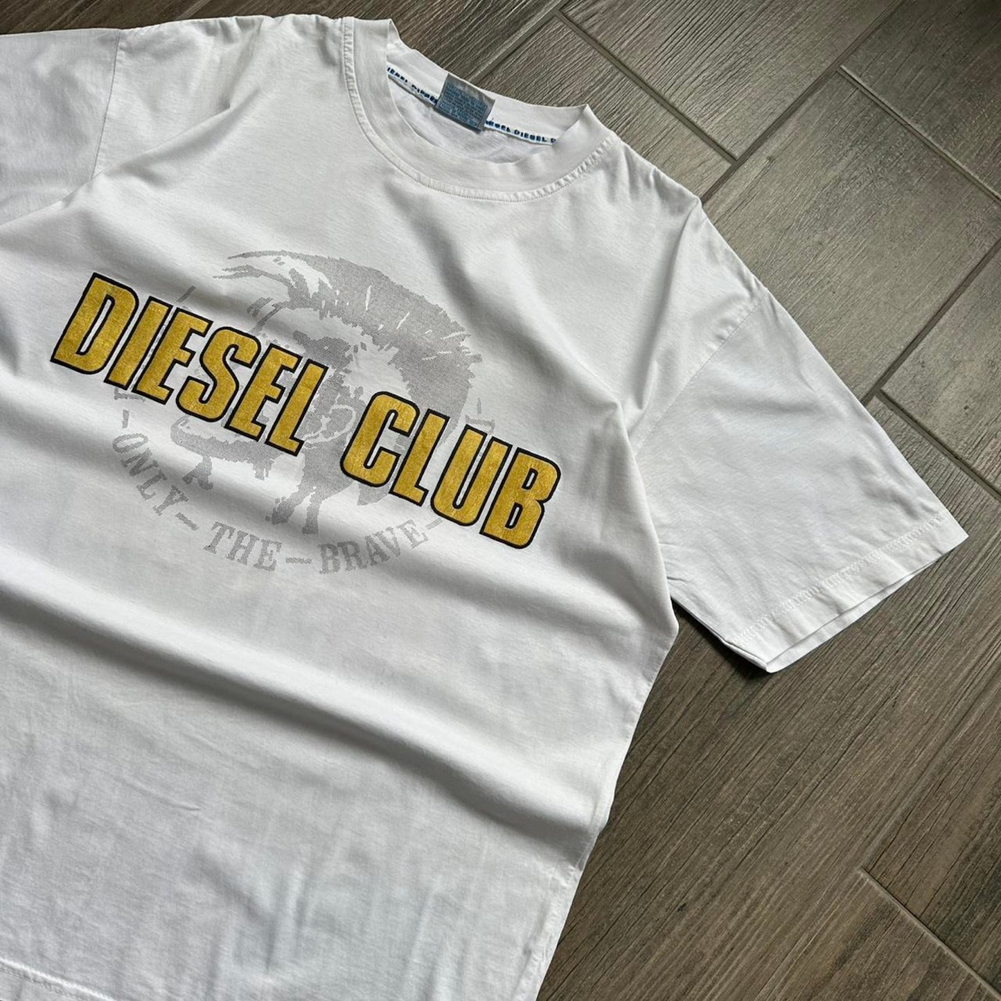 Diesel y2k white japanese style tee