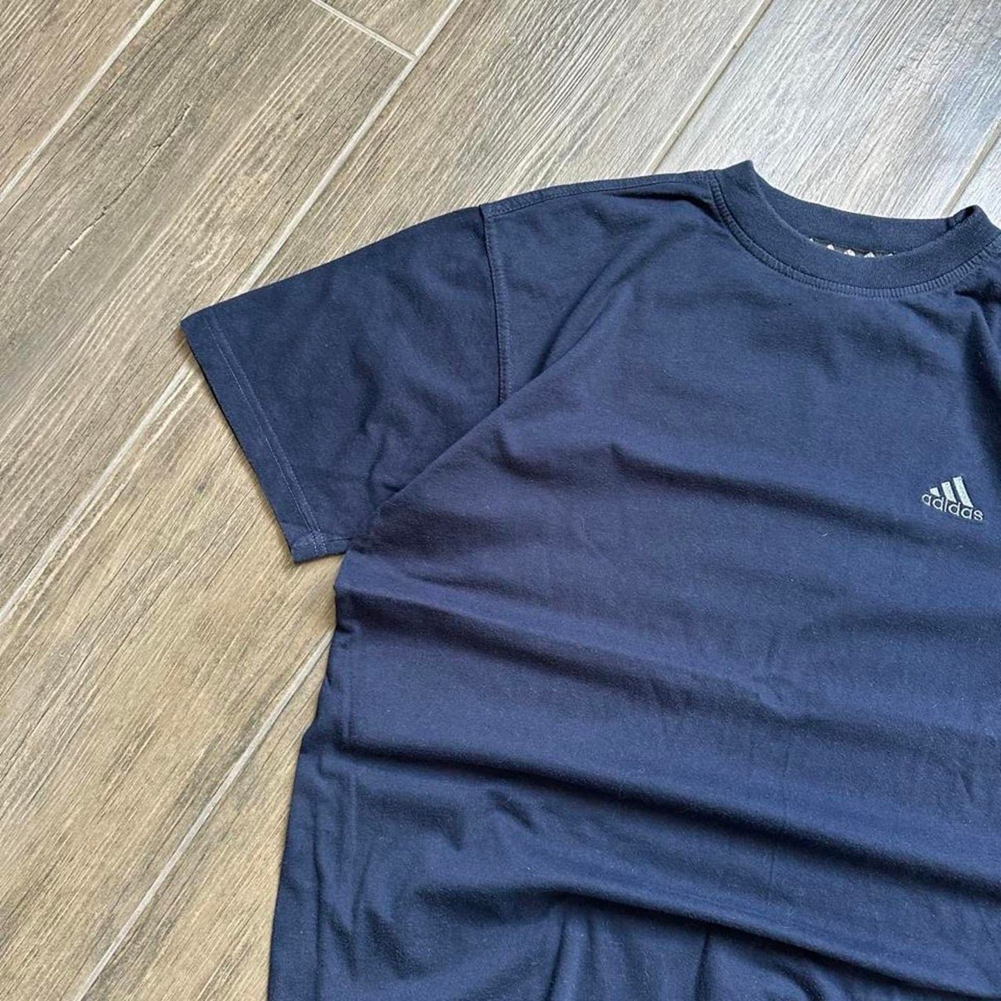 Adidas navy blue cotton t-shirt