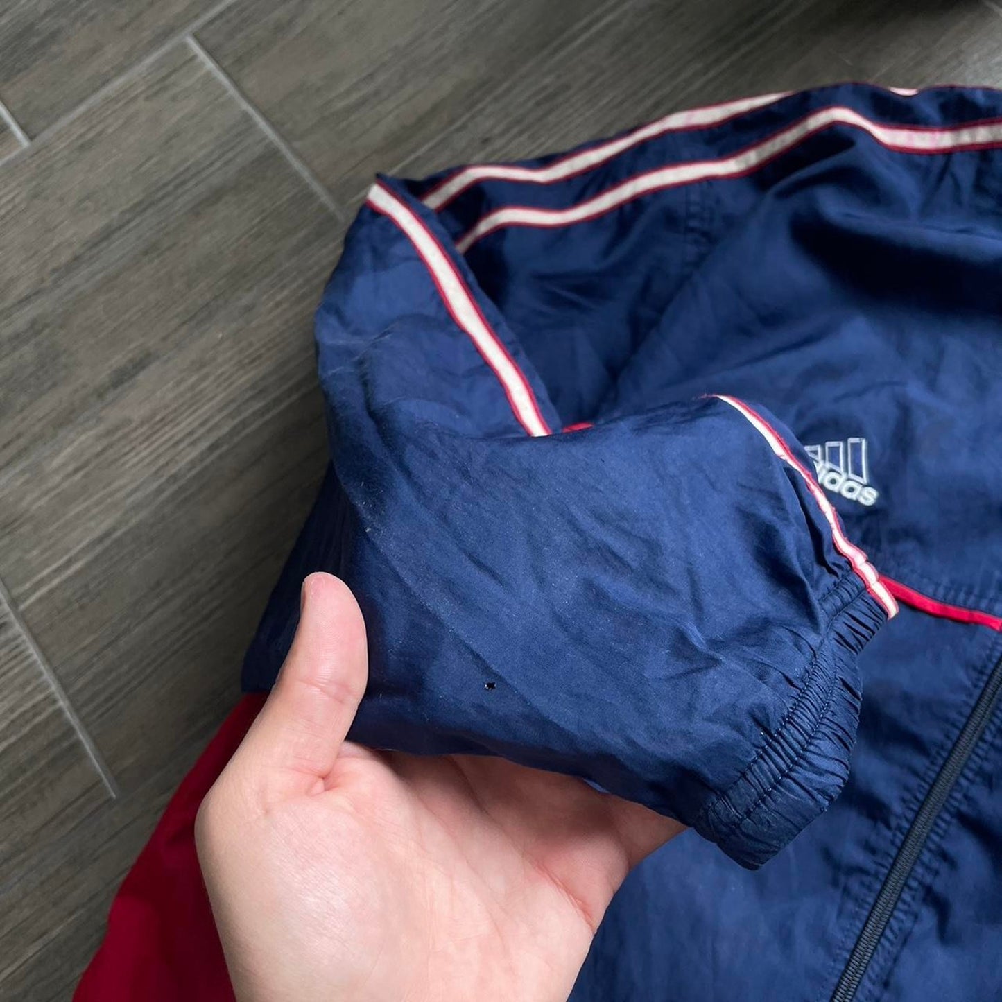 Adidas nylon navy vintage baggy y2k L jacket