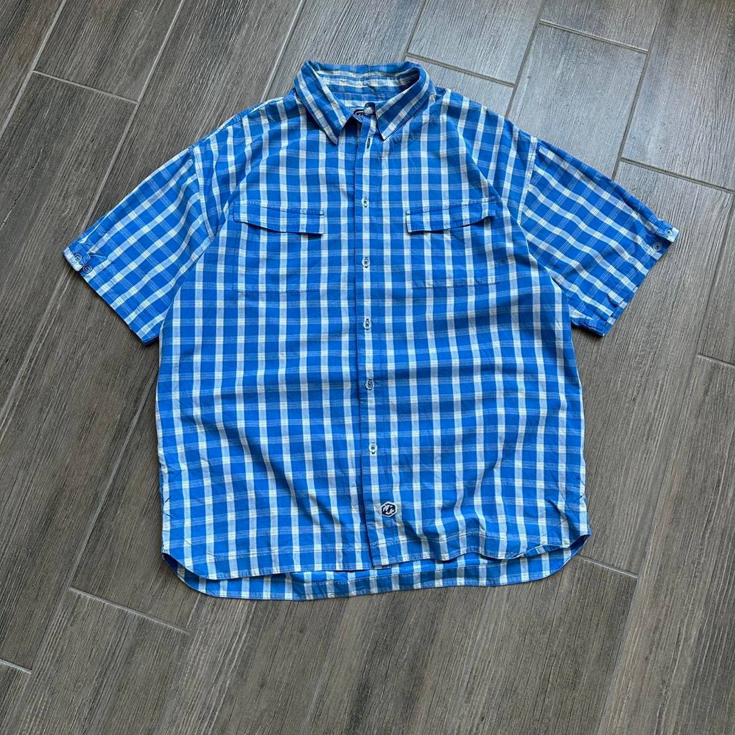 Billabong checkered button up shirt with