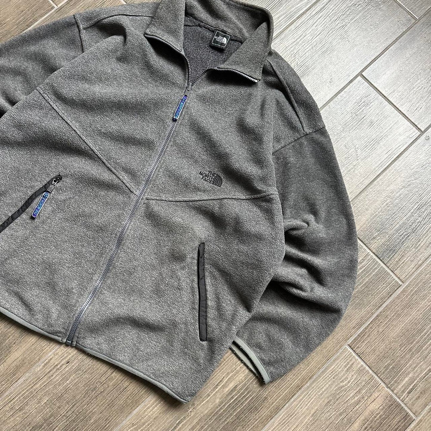 The North Face grey zip vintage gorpcore fleece jumper