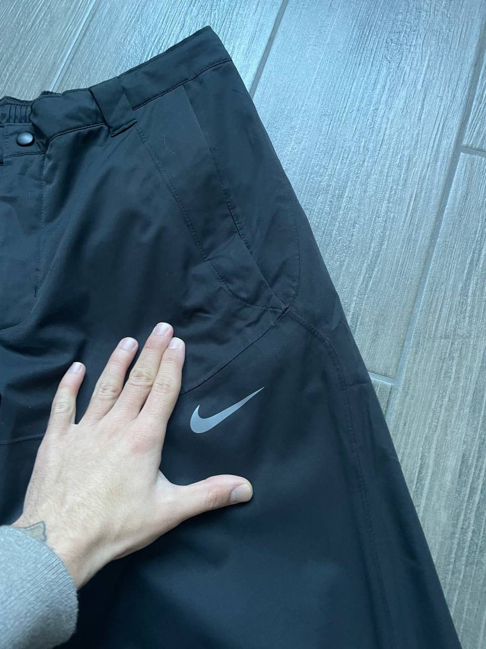 Nike black drill waterproof membrane y2k sweatpants