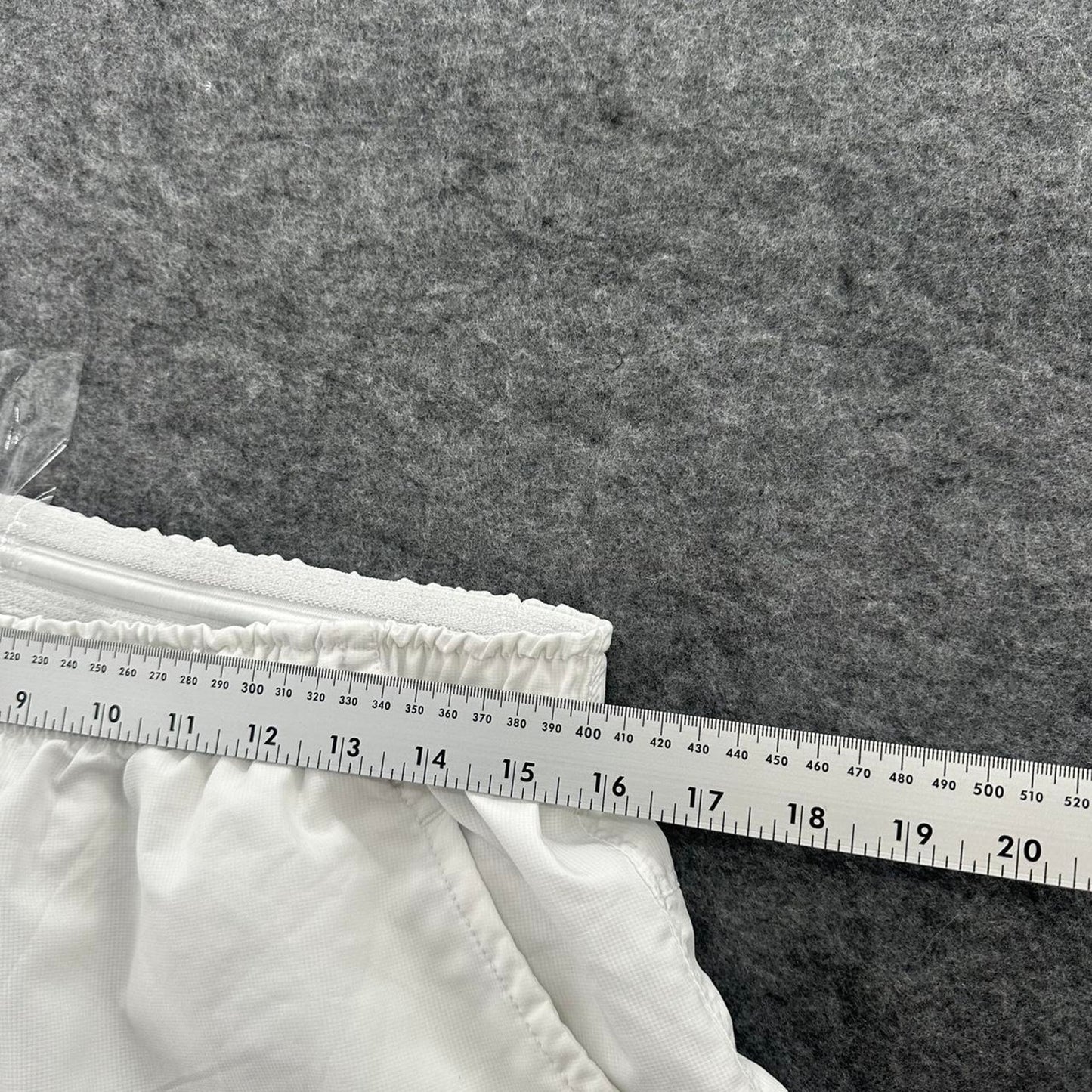 Nike white shorts with black