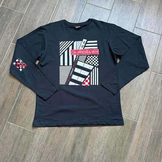 Quiksilver black long sleeve shirt