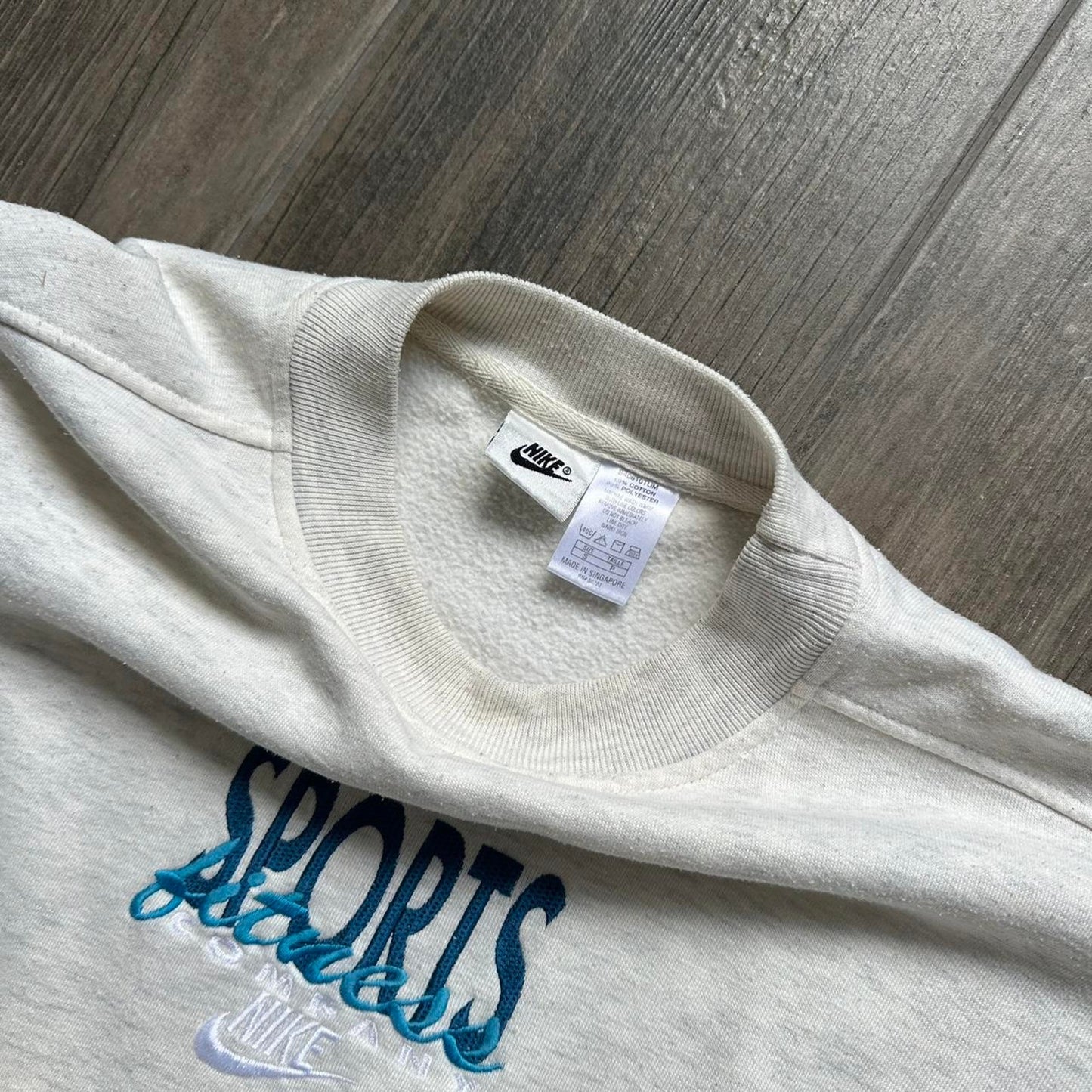 Nike grey crewneck sweatshirt with embroidered logo