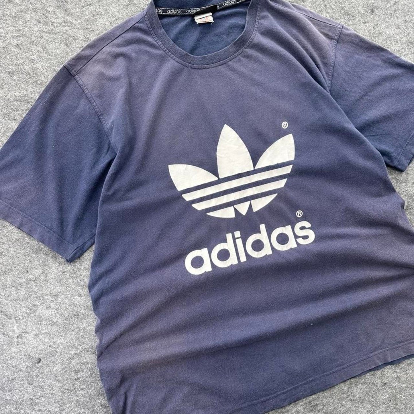 Adidas navy blue cotton t shirt