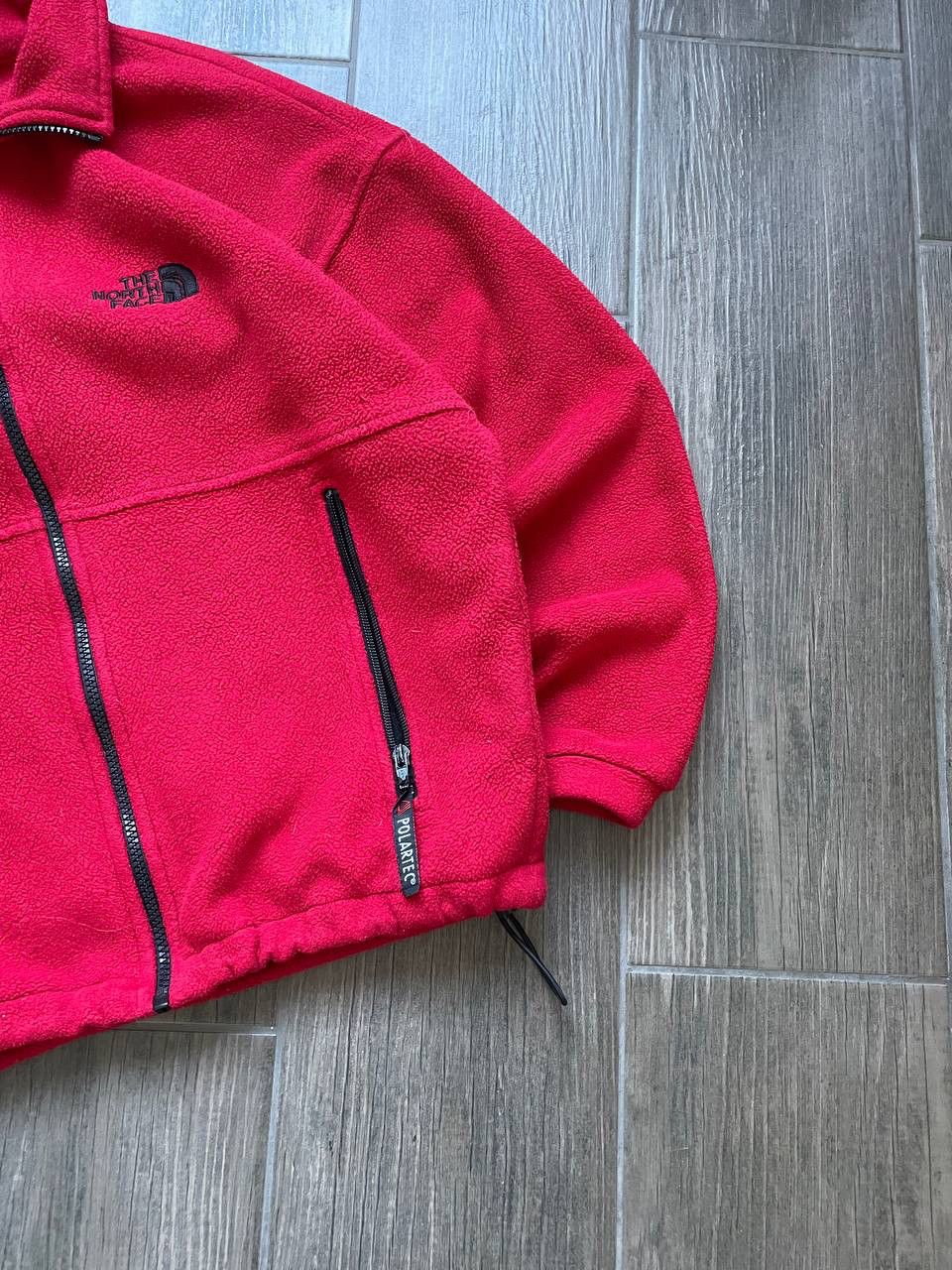 The North Face 90s red vintage fleece baggy zip polartec jumper