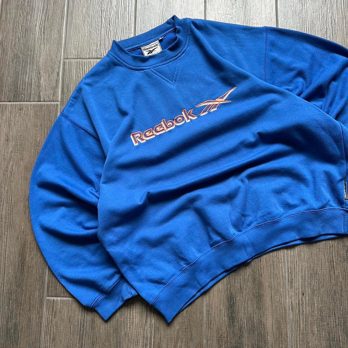 Reebok blue oversized y2k sport L sweatshirt