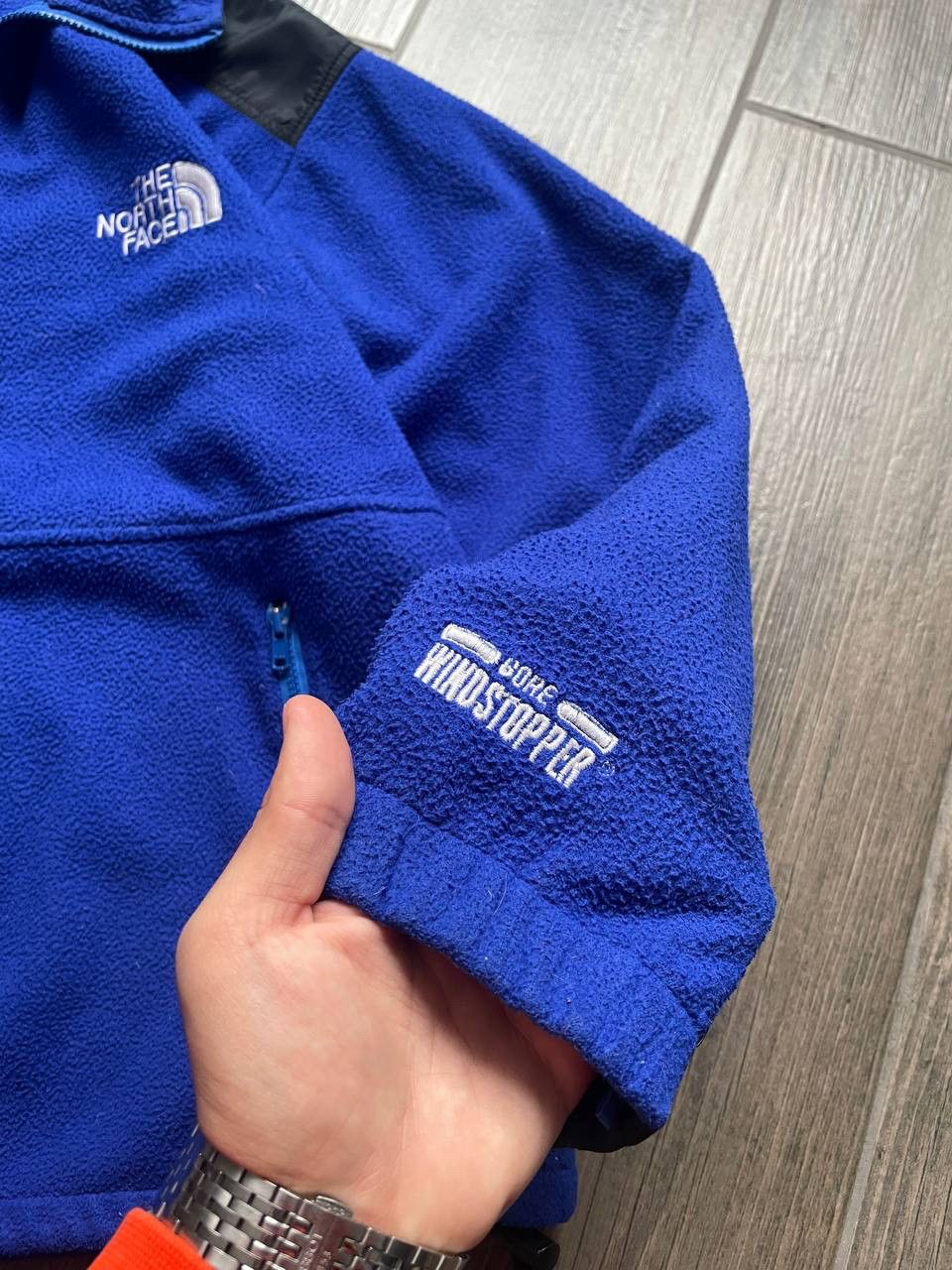 The North Face blue fleece zip outdoor jumper