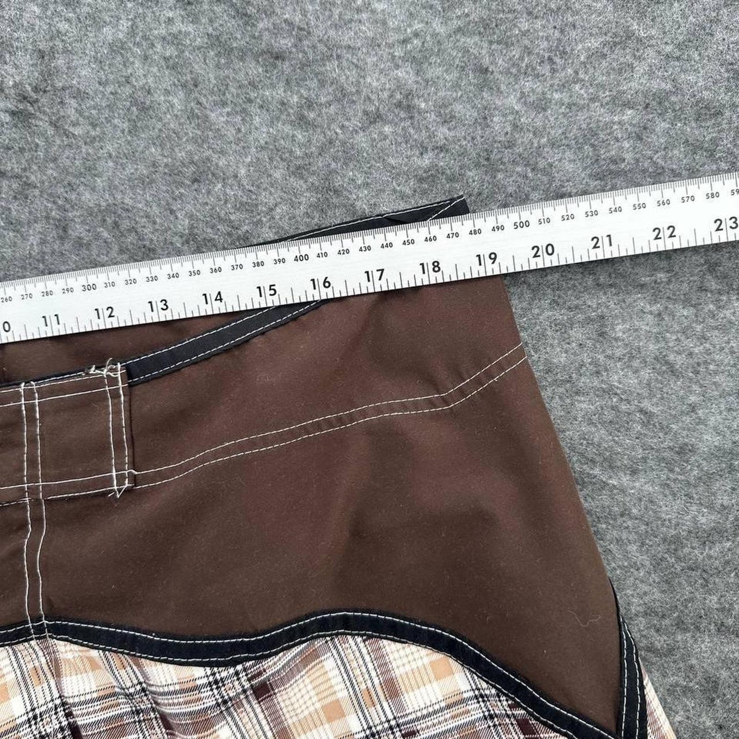 Billabong brown and beige plaid