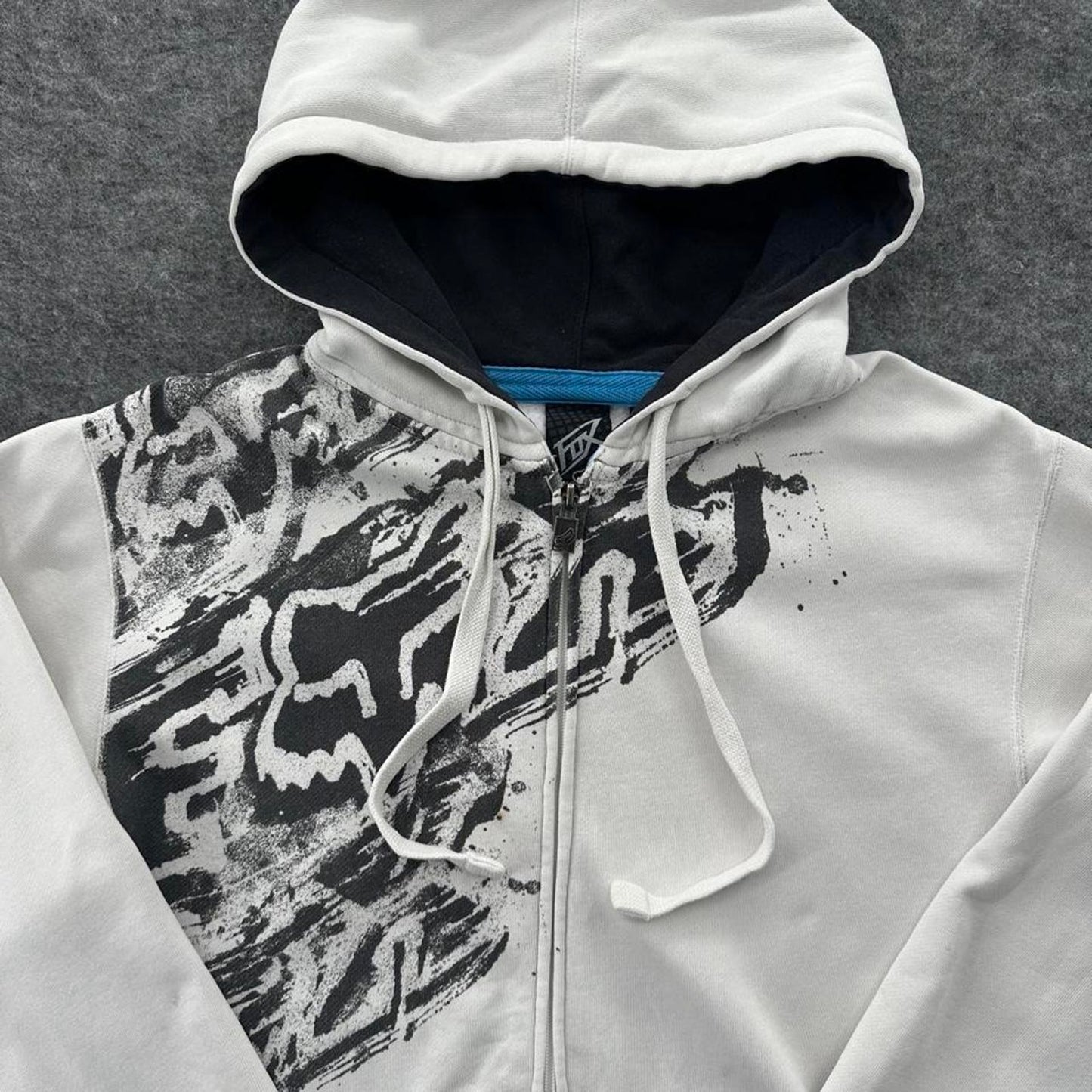 Fox racing white zip up