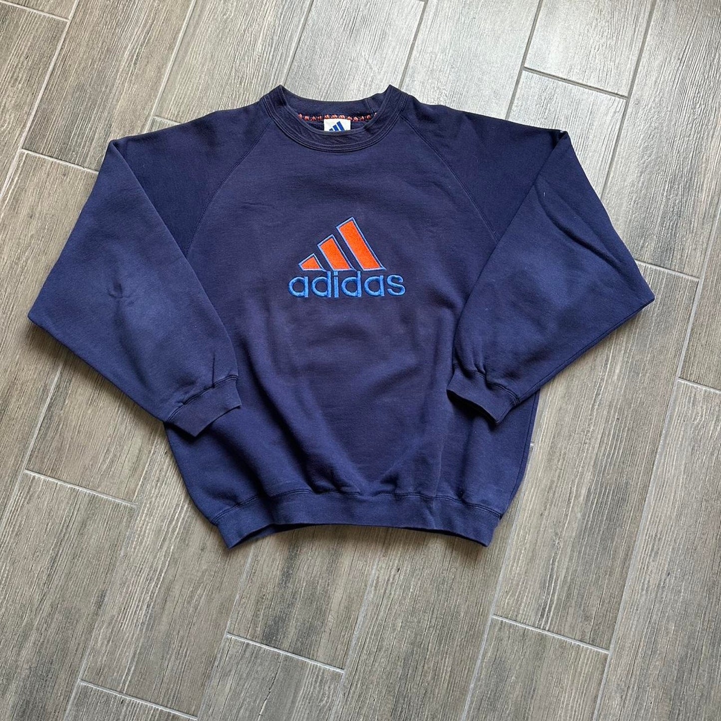 Adidas navy vintage oversized sweatshirt