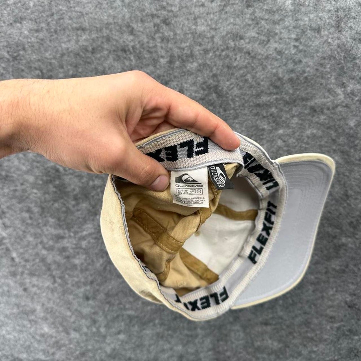 Quiksilver cream baseball cap