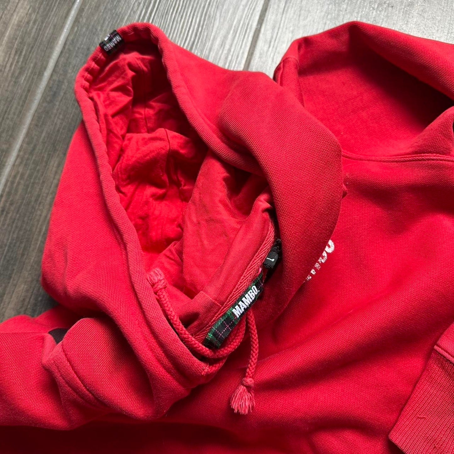 Mambo red baggy y2k hoodie