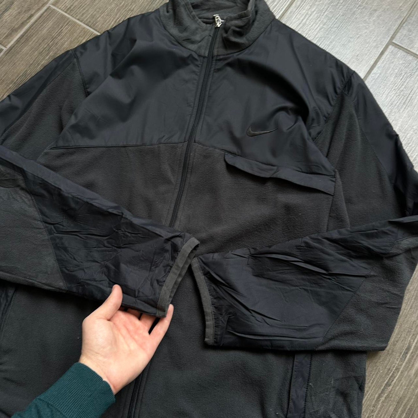 Nike black fleece y2k jacket