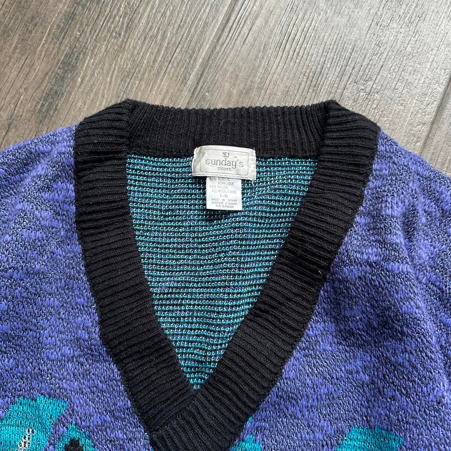 90s vintage winter sweater jumper L