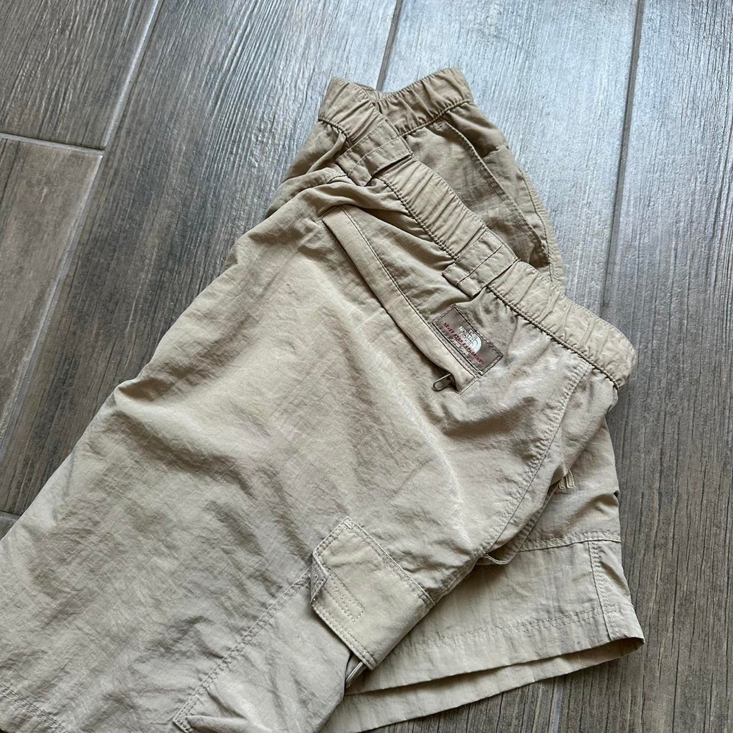 The North Face women tan cargo shorts