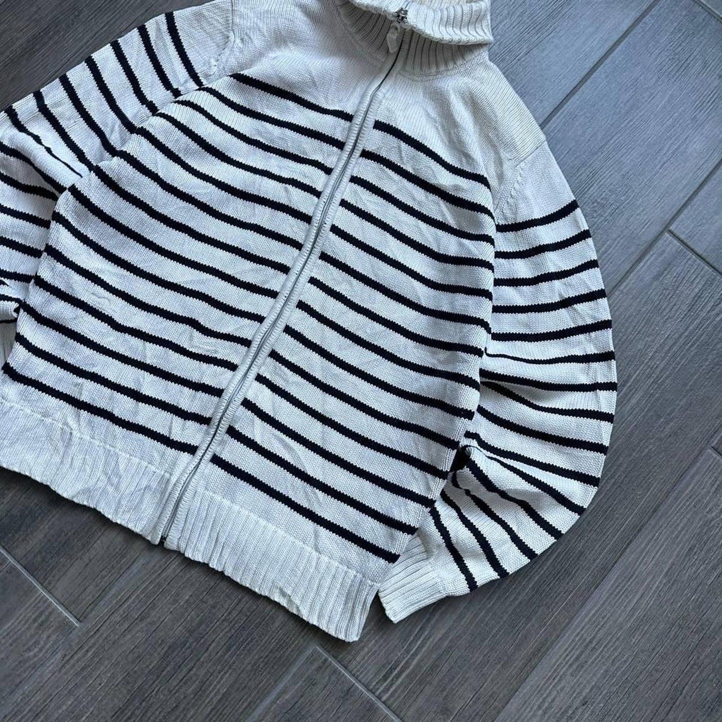 Y2k Japanese style knitted zip L jumper