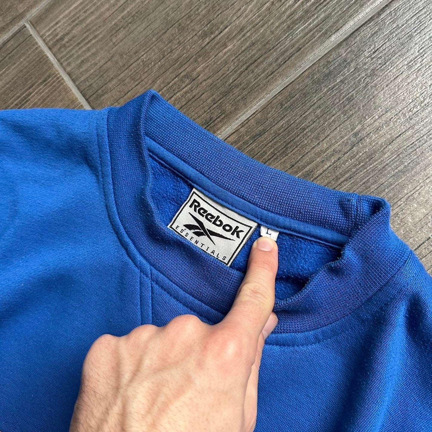 Reebok blue oversized y2k sport L sweatshirt