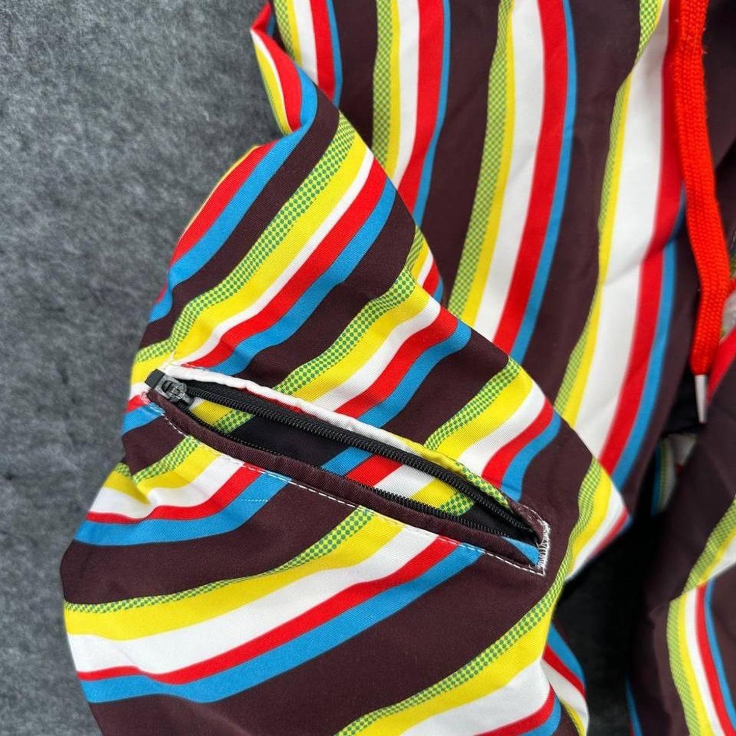 Y2k board shorts with multicolored