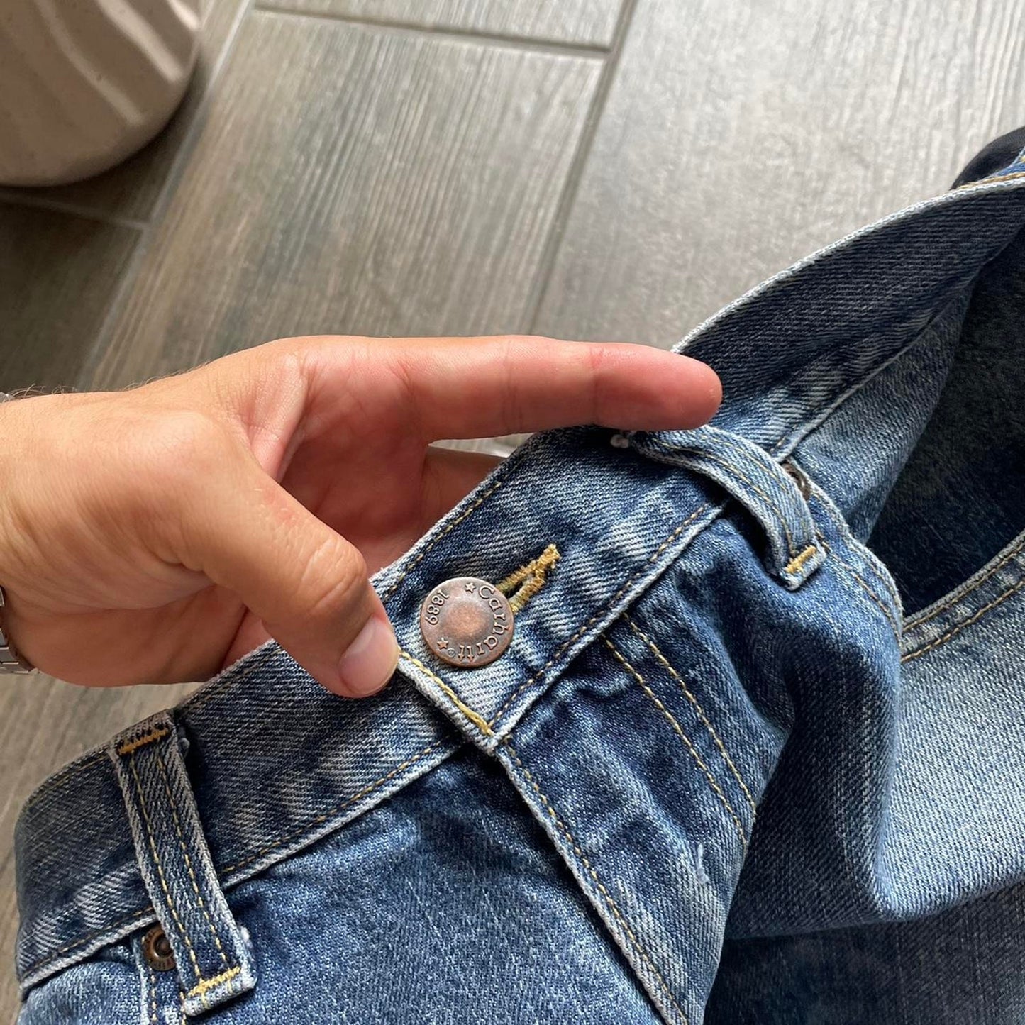 Carhartt distressed denim baggy jeans