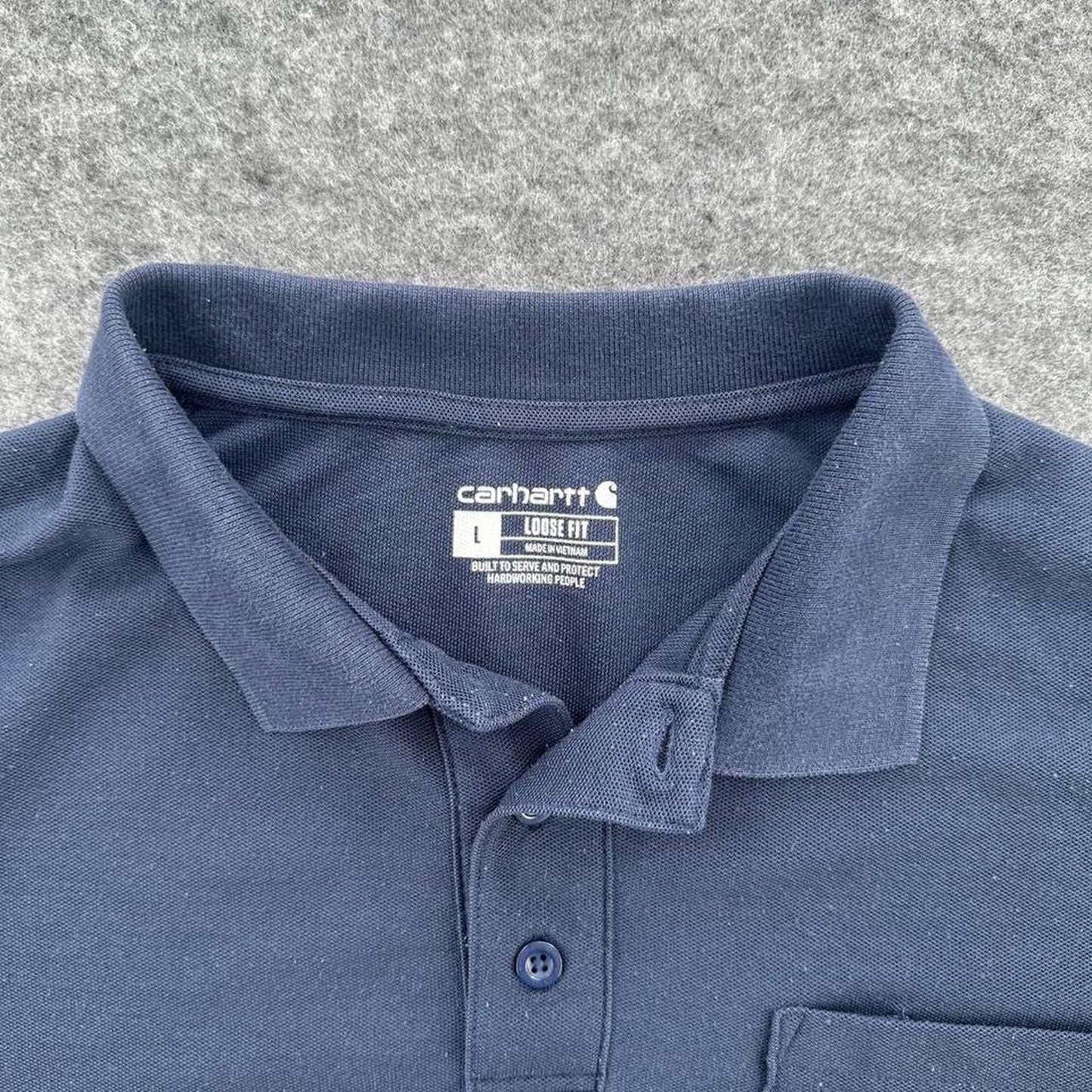 Carhartt navy blue polo shirt