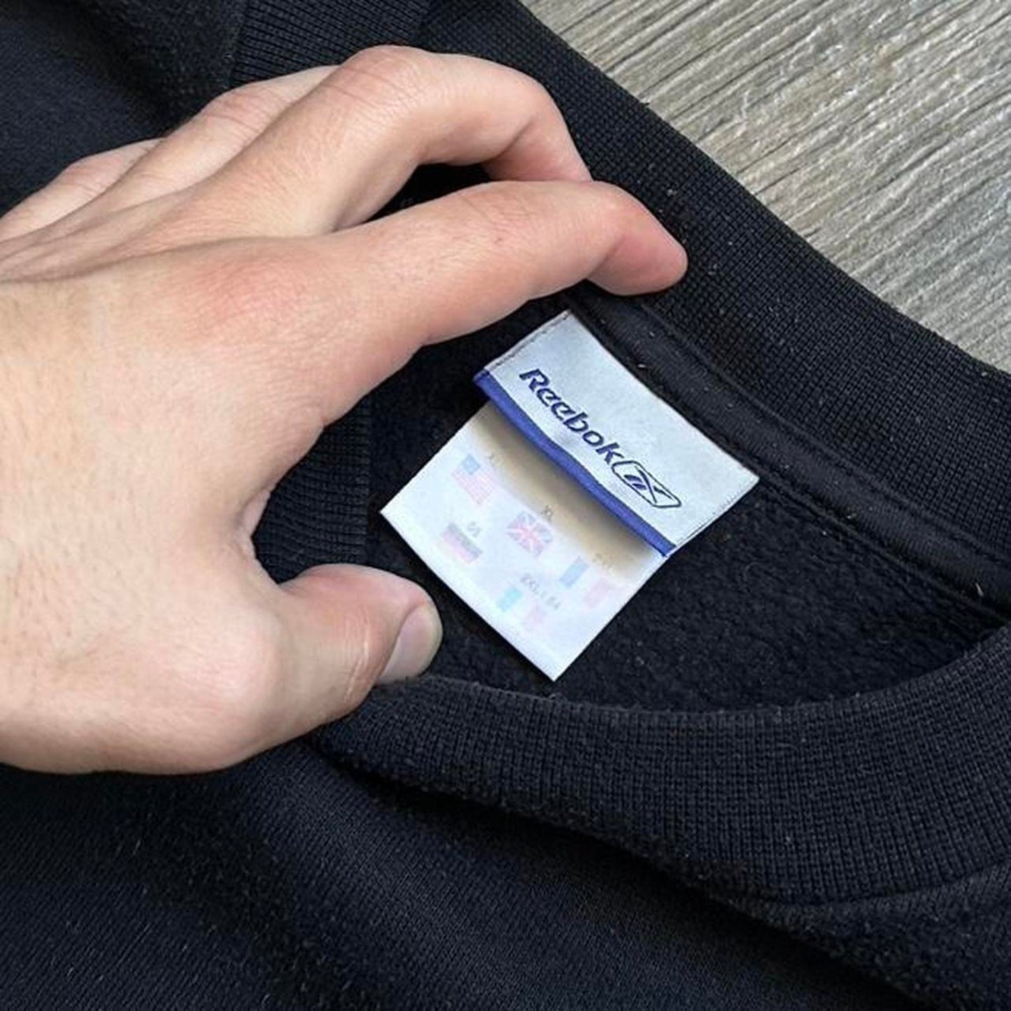Reebok black y2k sweatshirt