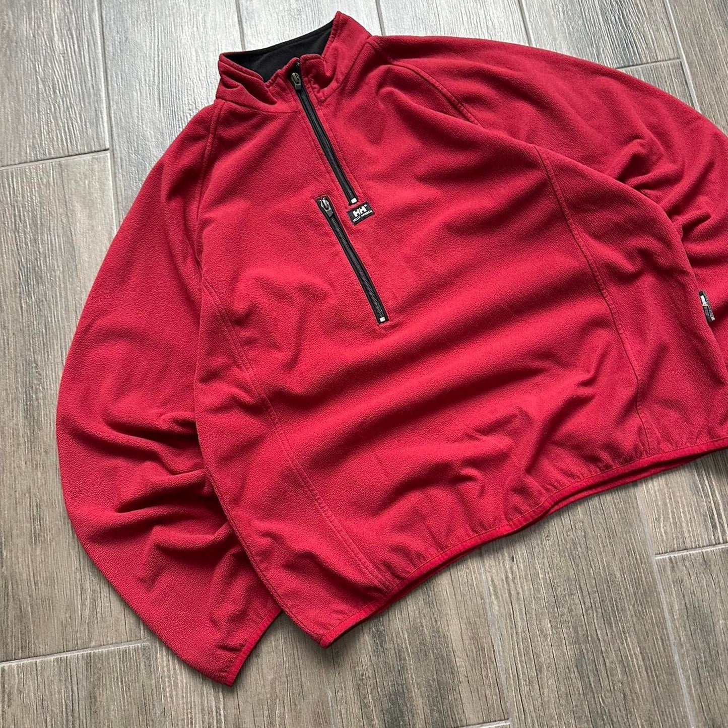 Helly Hansen red fleece baggy gorpcore jumper