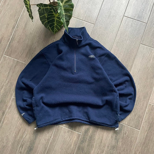 Umbro y2k navy baggy fleece jumper
