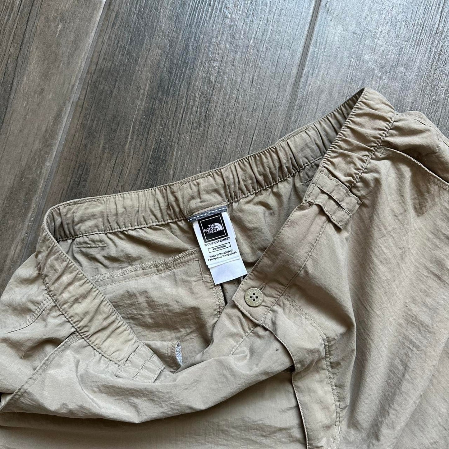 The North Face women tan cargo shorts