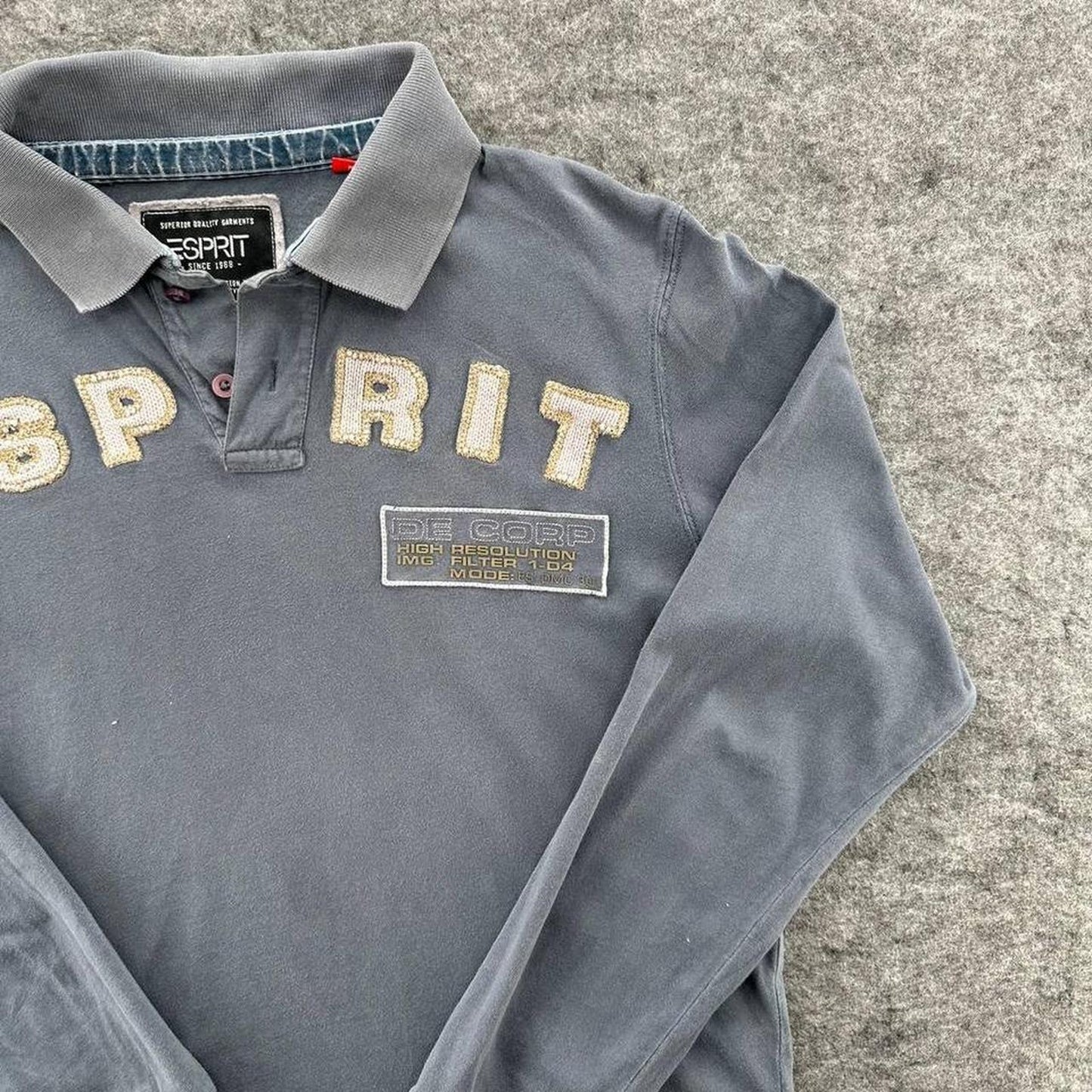 Y2k esprit long sleeve polo