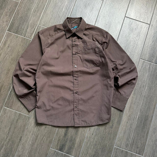 Rip Curl brown y2k S shirt