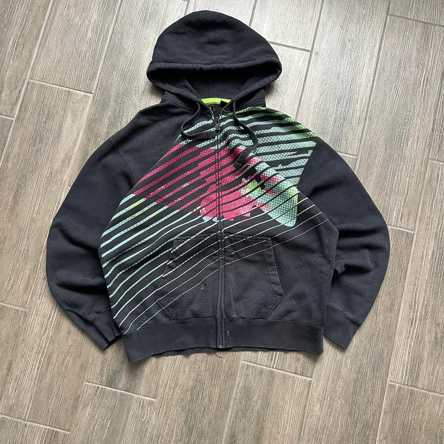 Fox y2k zip baggy racing hoodie