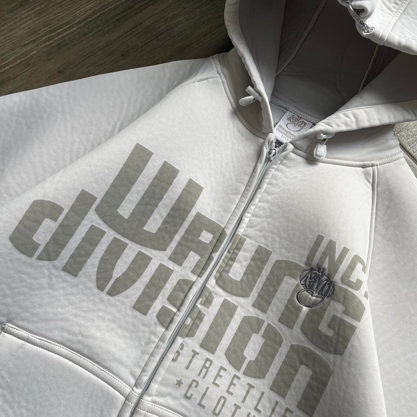 Y2k skater style white oversized L hoodie