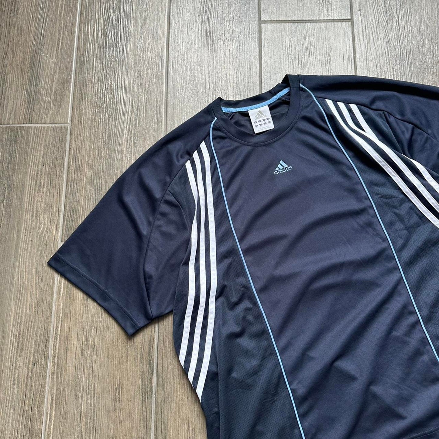 Adidas black white striped