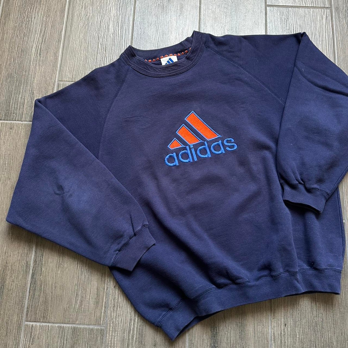 Adidas navy vintage oversized sweatshirt