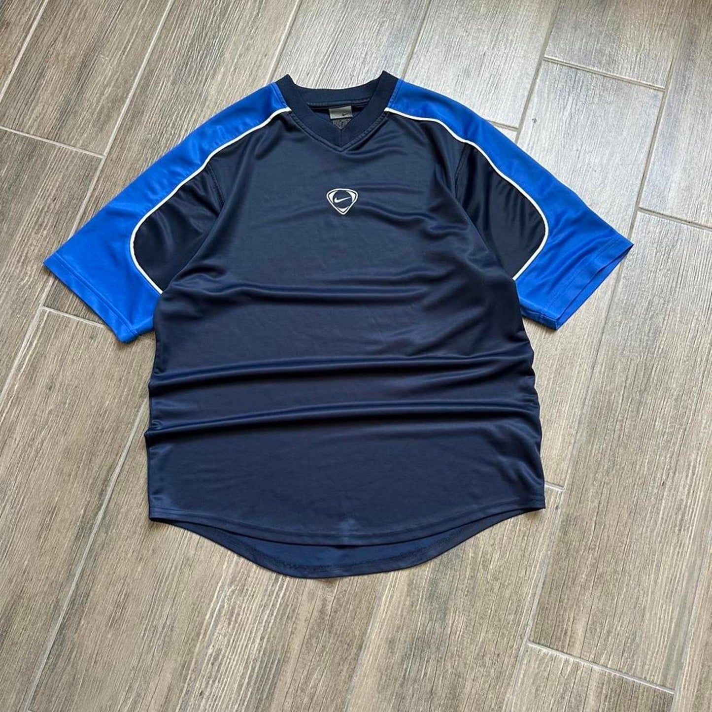Nike Navy blue and white sportswear shirt
