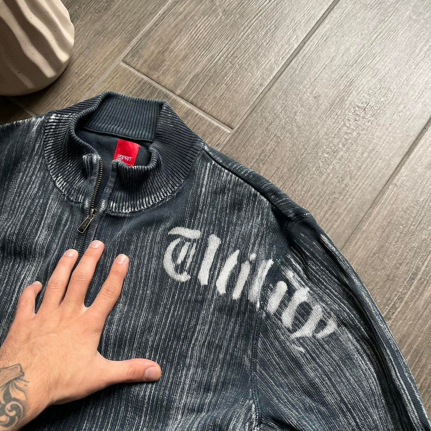 Vintage Esprit Japanese style knitted striped L jumper