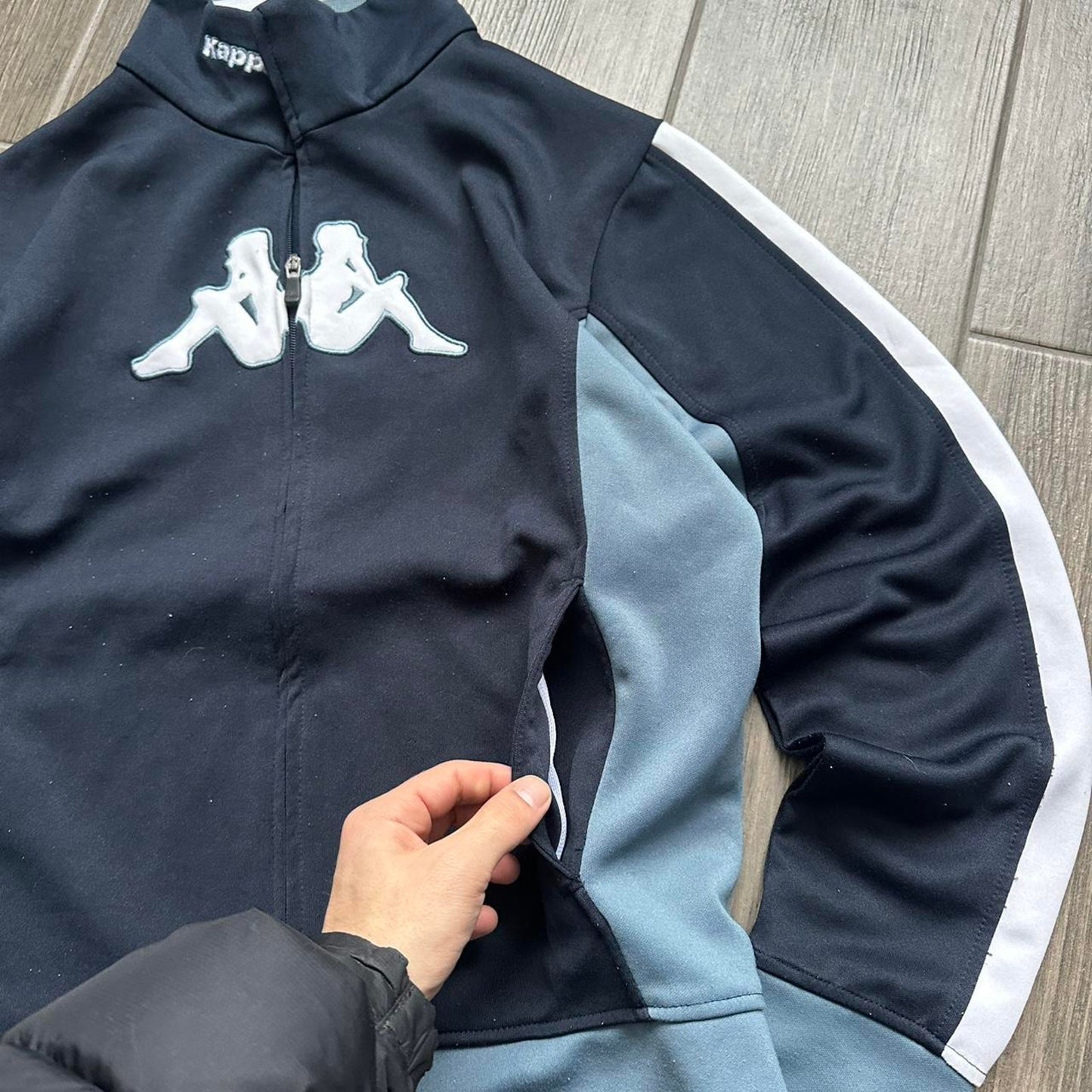 Kappa blue zip up track top jacket