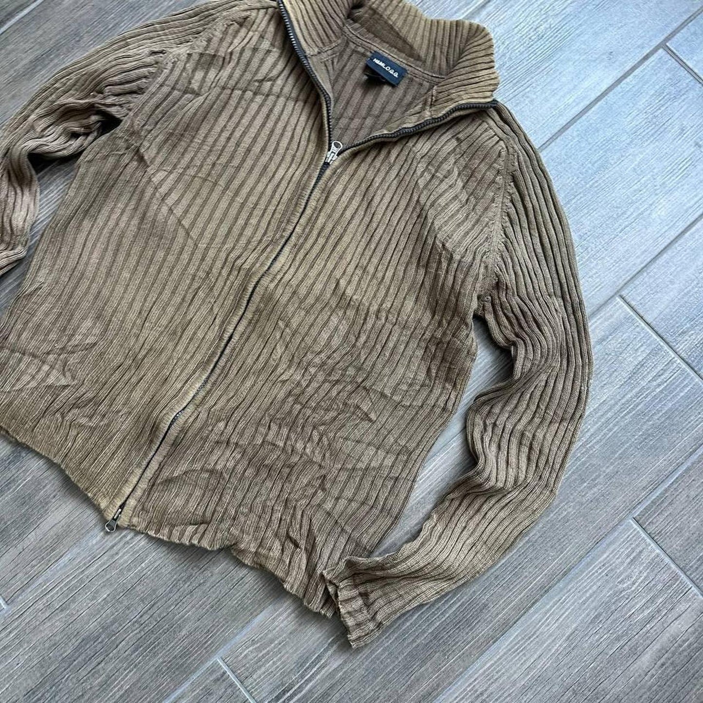 Y2k Japanese style knitted zip L jumper