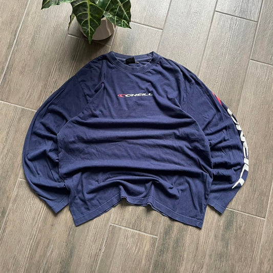 Oneill y2k navy big logo surf vintage long sleeve tee