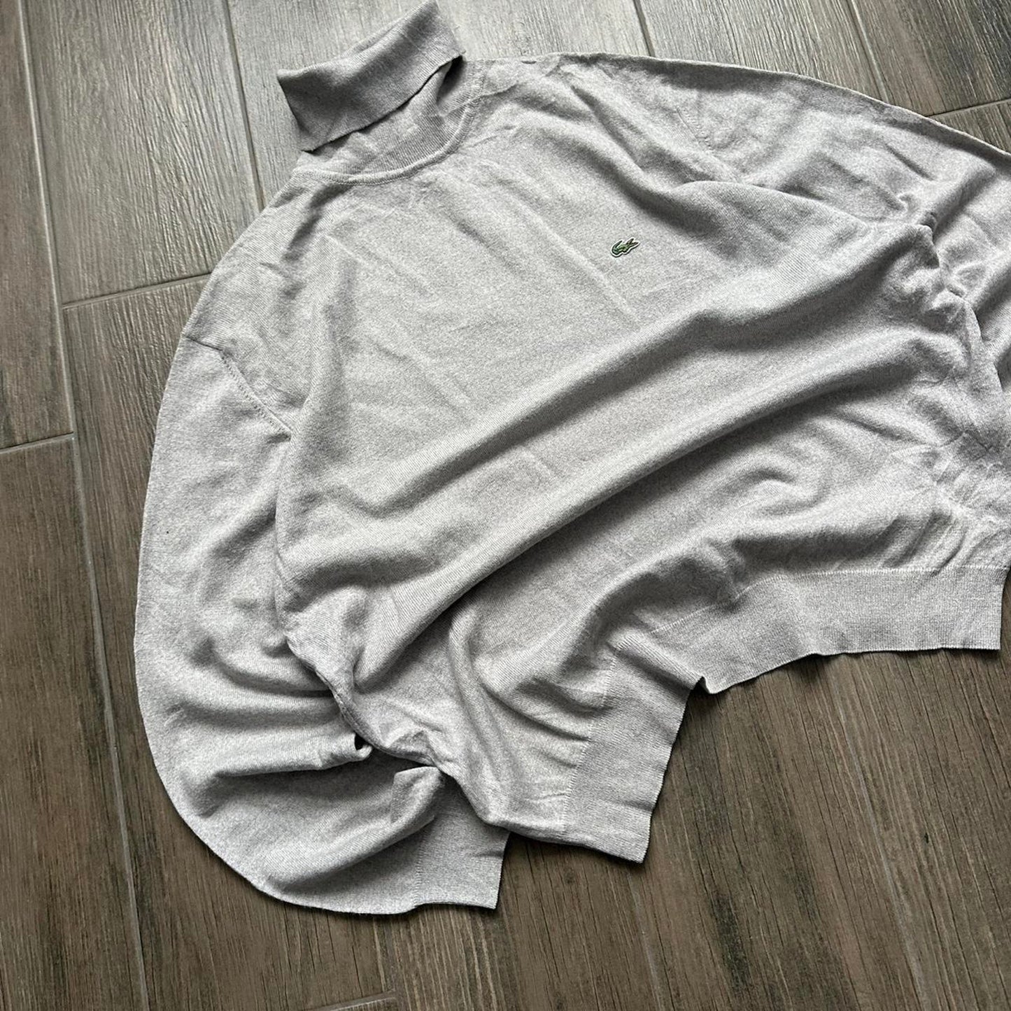 Lacoste grey turtleneck sweater jumper