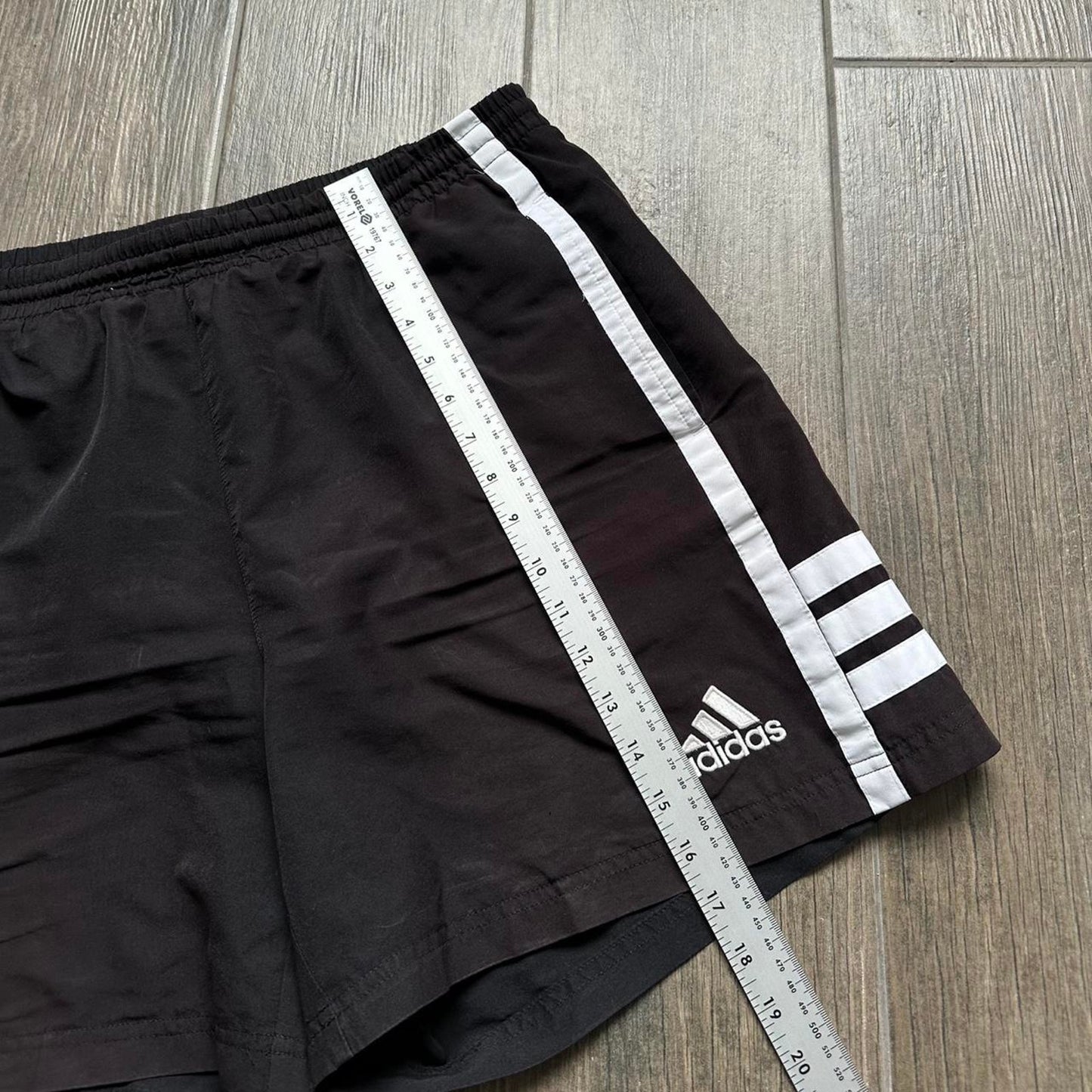 Adidas black and white shorts